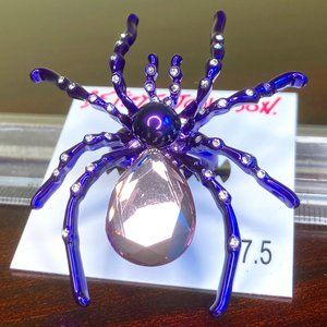 NWT Betsey Johnson Purple Spider Ring